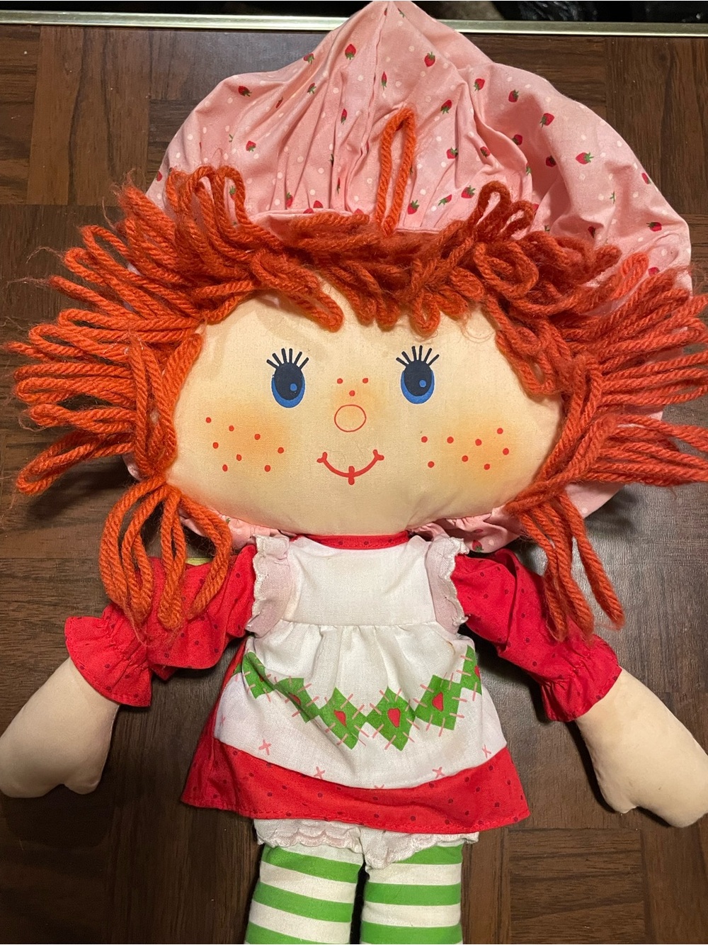 Vintage 80s Strawberry Shortcake Doll by Kenner. 18-Inches Stuffed Plush RagDoll